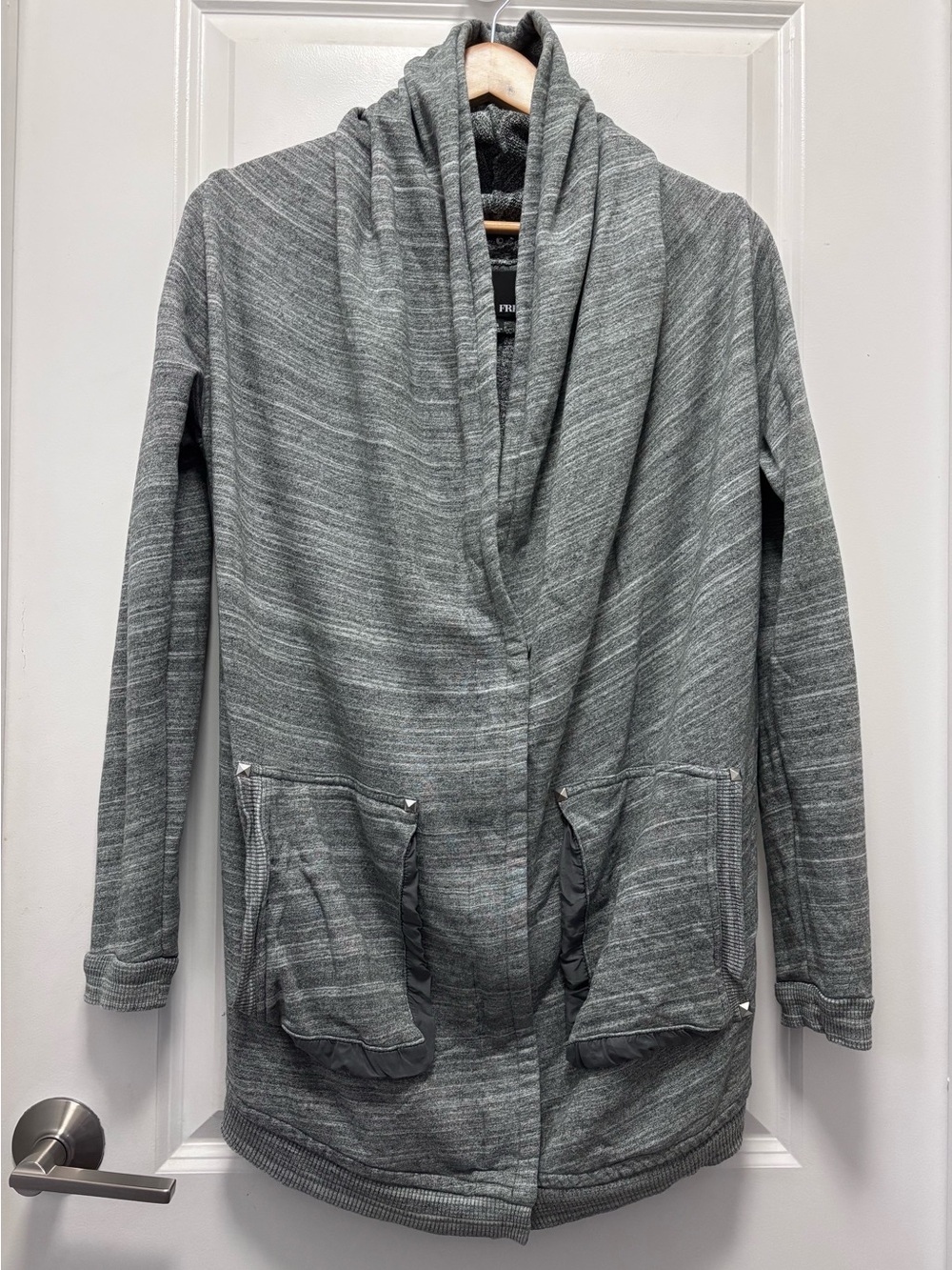 Aritzia Gray Shawl-Collar Teddy Jacket as is